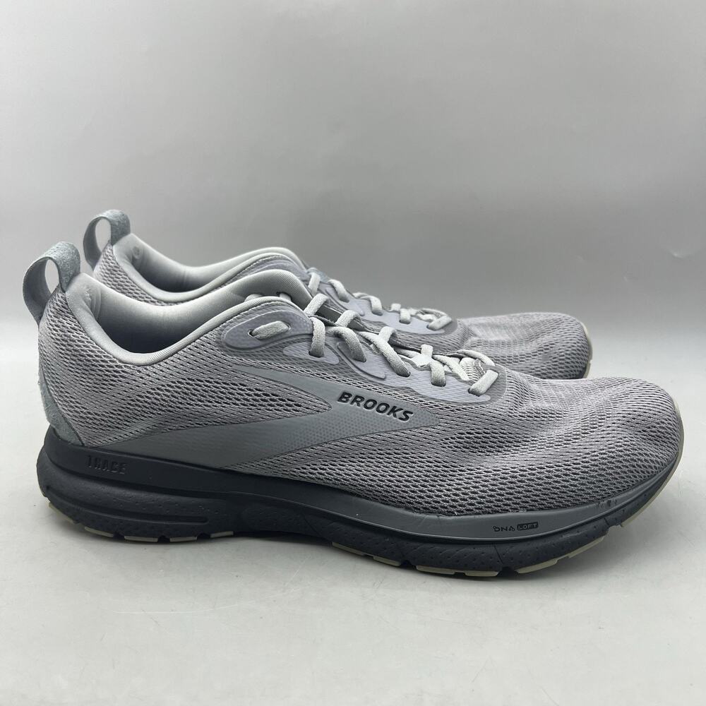 Brooks Trace 4 Running Shoes Men Size 13 D Gray Mesh Comfort Cushion Sneakers